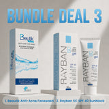 Bundle Deal 3 – Beutik Anti-Acne Face Wash & Rayban SC SPF 40 Sunblock | Oily & Acne-Prone Skin | Pakistan
