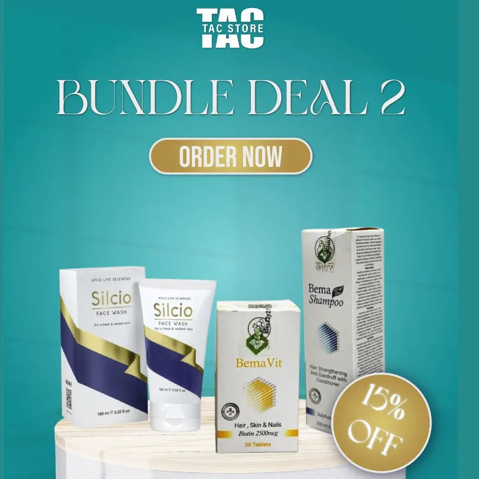 Wellness & Skincare Bundle – Silcio Moisturizer, Multivitamin & Anti-Dandruff Shampoo