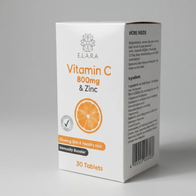 ELARA Vitamin C 800mg with Zinc tablets for immunity and daily wellness