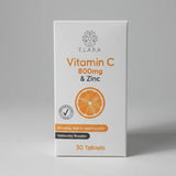 ELARA Vitamin C 800mg with Zinc tablets for immunity and daily wellness
