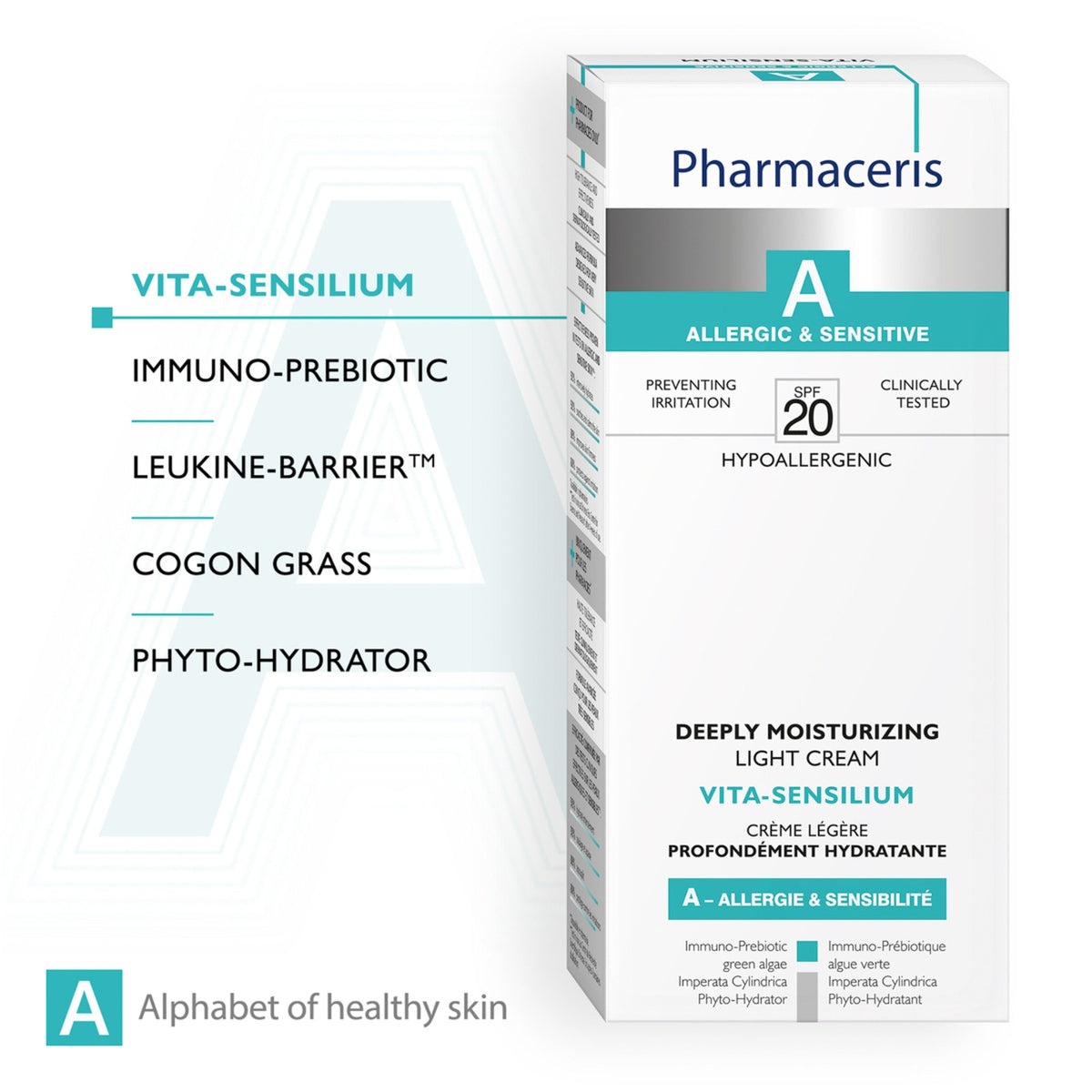 Pharmaceris Vita-Sensilium Light Cream SPF 20 – Sensitive Skin (50ml)